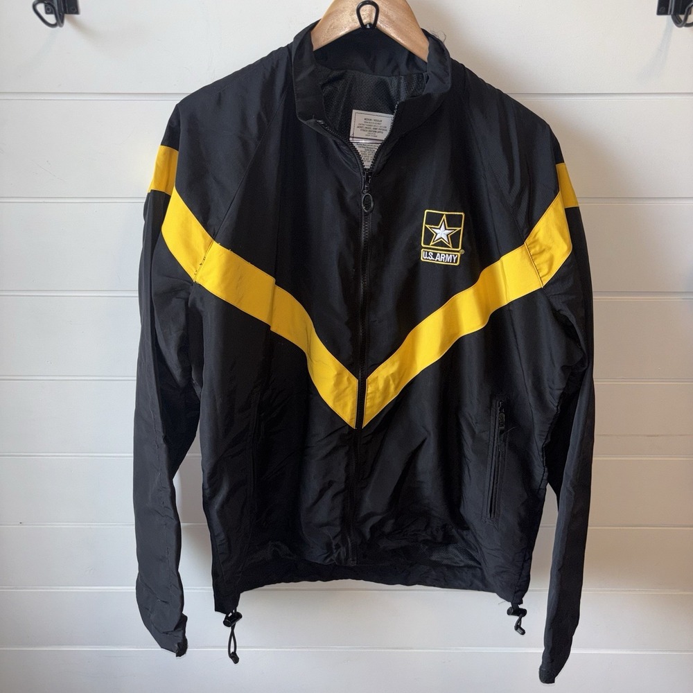 U.S. Army Physical Fitness Uniform (APFU) Jacket Signature Black & Gold Size: M - Picture 2 of 8